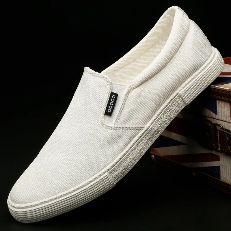 24058 男鞋男士休闲百搭夏季透气潮鞋舒适软底板鞋一脚蹬冰丝布鞋