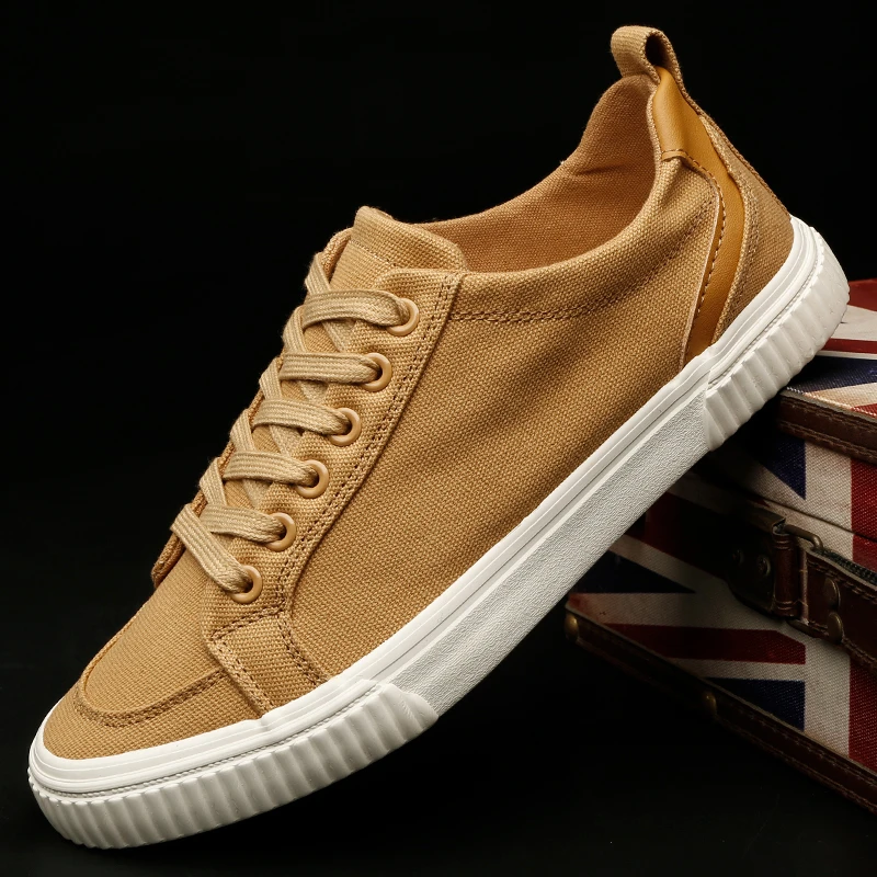 22307 低帮休闲透气百搭男鞋男士春季潮流潮鞋韩版纯色时尚帆布鞋