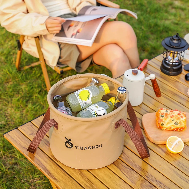 【品牌福利】YIBASHOU|耐高温便携旅行车载钓鱼桶泡脚桶露营装备