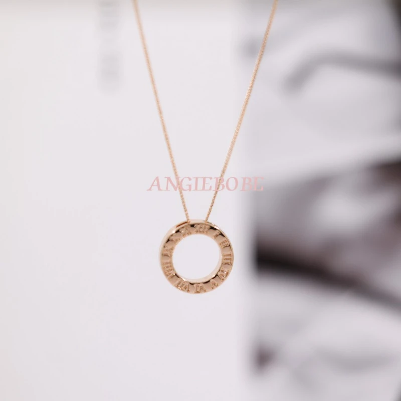 【AB】18K金大饼吊坠#9465#（不含图片链子）