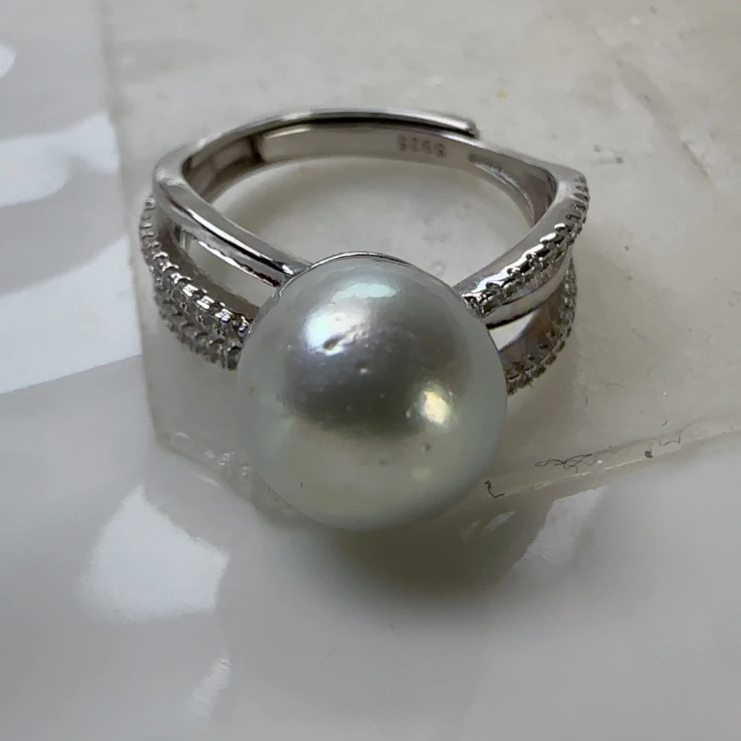 海水珍珠戒圈未镶嵌