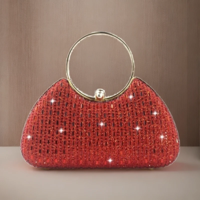 红色手提包斜跨包旗袍包礼服包