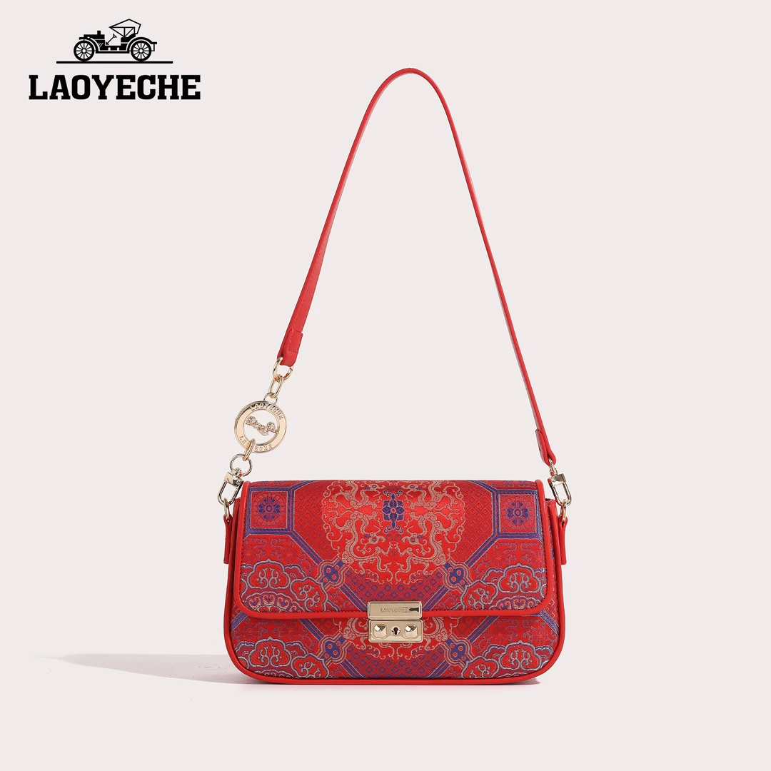 老爷车LAOYECHE新中式国风刺绣小众时尚女包DX8008手提气质复古