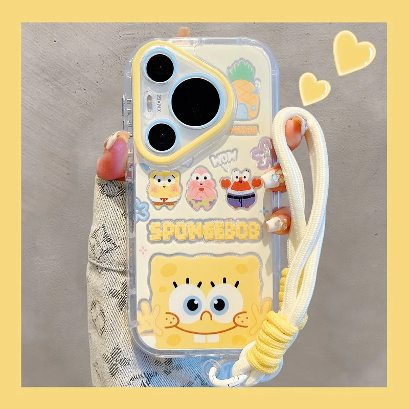 适用华为pura70pro+手机壳mate60pro海绵宝宝派大星mate40/50pro