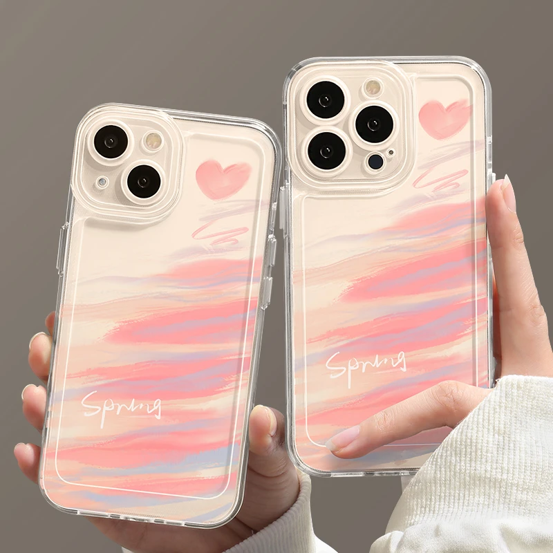 适用苹果14promax壳iphone13新款14透明12 14plus女小众高级感pro