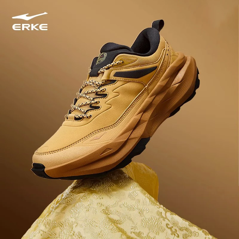 龙飞凤舞鸿星尔克男鞋国潮老爹鞋防泼水革面运动鞋百搭潮流休闲鞋