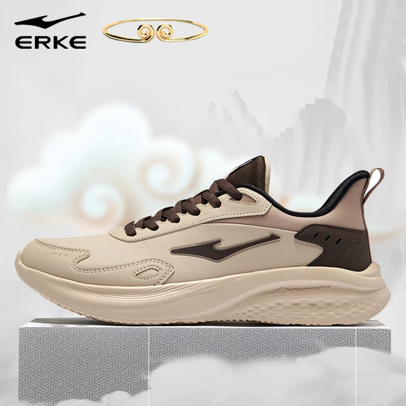 悦驰黑悟空鸿星尔克男鞋秋冬减震跑步鞋户外皮面防泼水防滑运动鞋