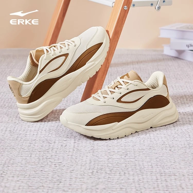 漫心2鸿星尔克男鞋秋冬厚底增高板鞋户外百搭轻便软底保暖老爹鞋