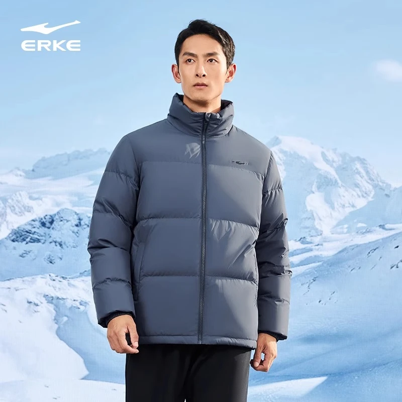 驭光科技鸿星尔克羽绒服男装冬季新款男士防泼水运动羽绒夹克外套