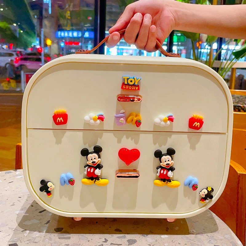 卡通发饰收纳盒女孩宝宝梳妆储物盒手提桌面皮筋绳分类饰品首饰盒