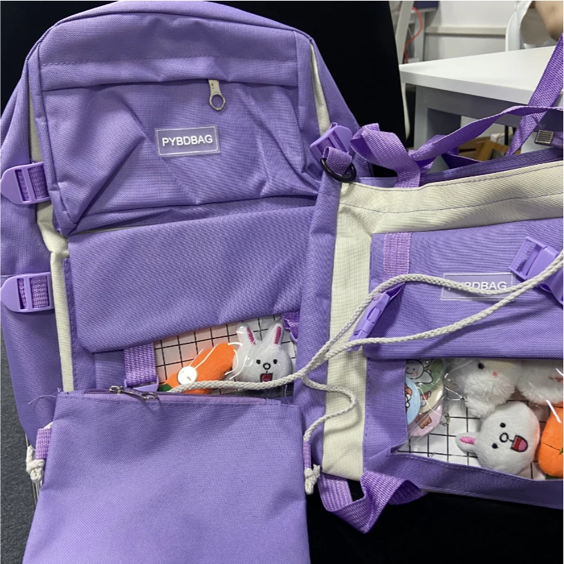 001儿童上学背包潮书包轻便时尚包包4件套