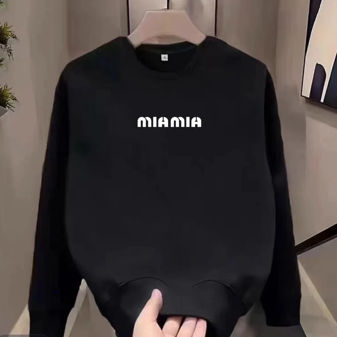 2024秋冬季男士新品加绒加厚微宽松时尚百搭圆领套头休闲长袖卫衣