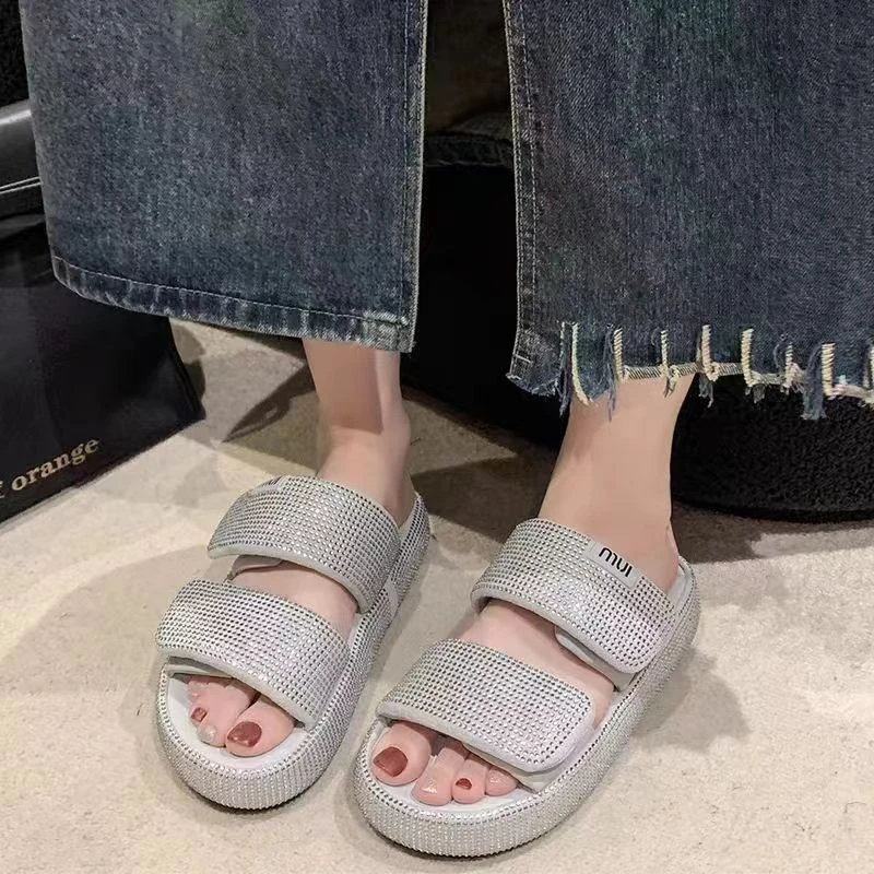 2024夏季新款面包拖鞋高级感外穿厚底时尚拖鞋女T912