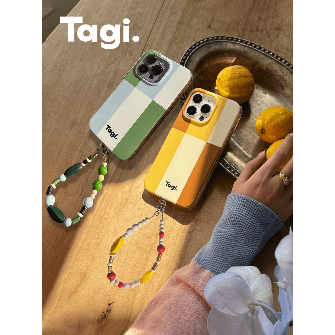 Tagi. 积木串串木头斜挎肩带 可拆卸防丢创意防摔达人专属