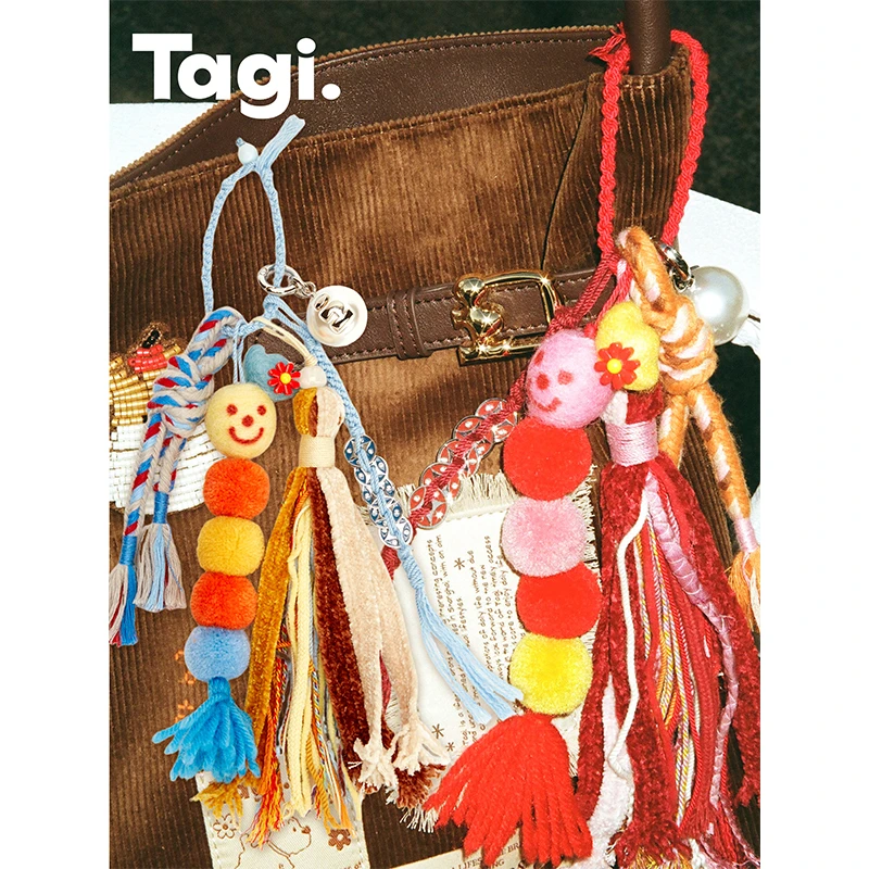 Tagi. x Monkee《金多多》包挂件毛毡毛线手工编织流苏新年