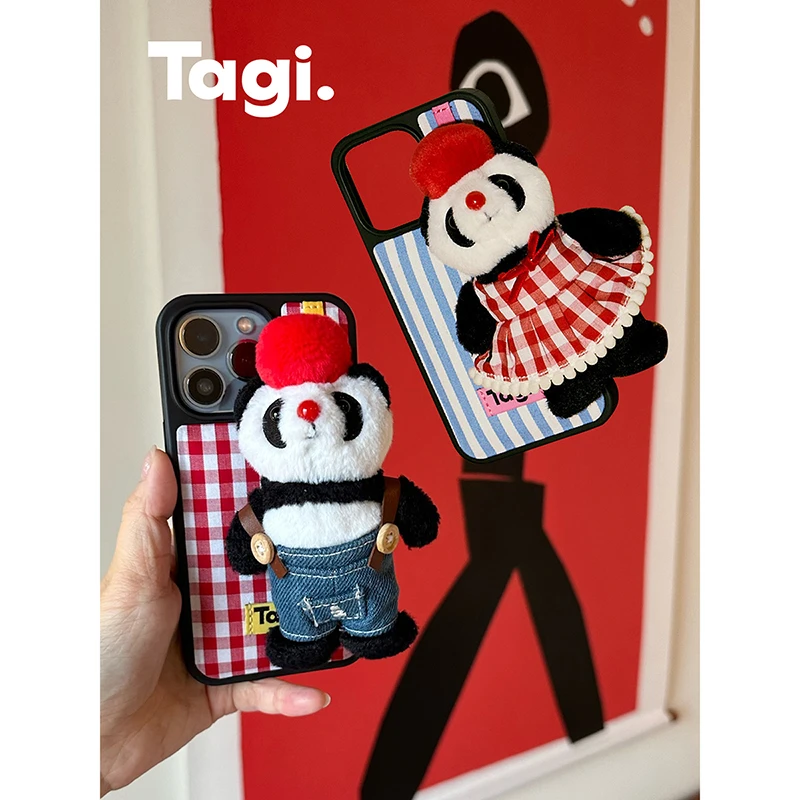 Tagi.球球熊毛绒可爱好运可拆卸挂件手机壳iPhone手机壳卡通立体
