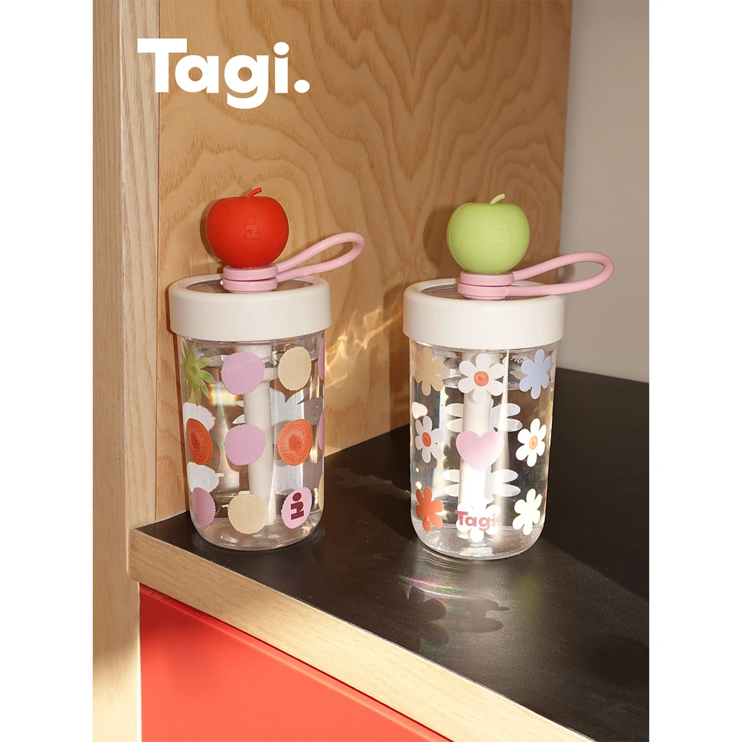 Tagi.《i》想象苹果吸管杯咖啡便携杯子女大容量小众高颜值随行杯