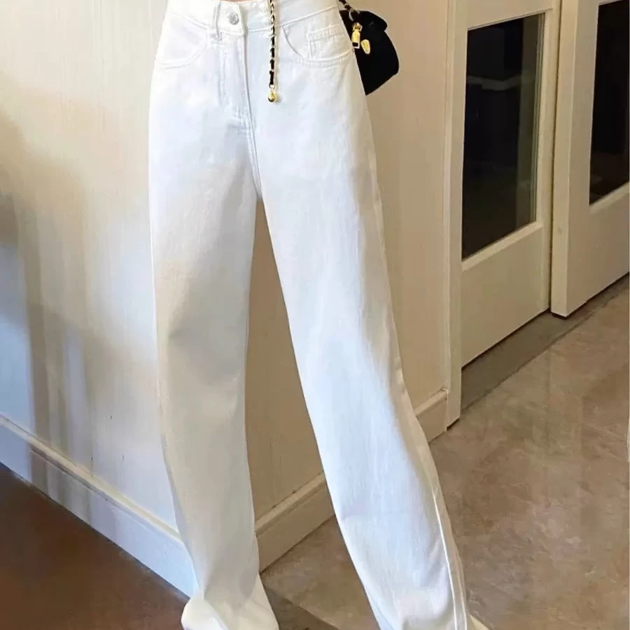 2024年春夏款莱赛尔天丝牛仔裤高腰显瘦垂感直筒百搭