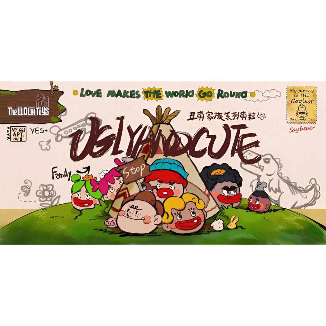 【直播间代拆】丑萌家族卡通人物玩偶摆件萌粒