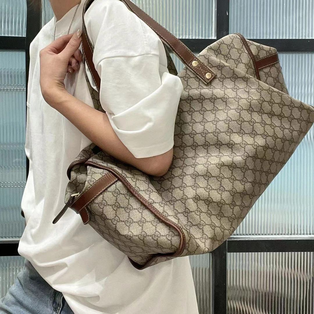 95新 GUCCI/古驰 2SA225 老花旅行包