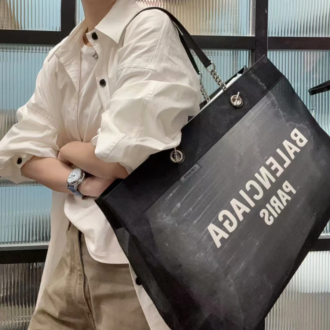 95新 Balenciaga/巴黎世家 【蕾】 3HU008 黑色DUTY FREE托特包