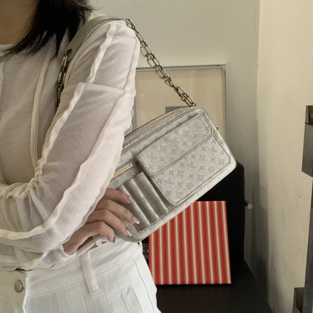 95新 LouisVuitton/路易威登 7丝线编织盒子链条包
