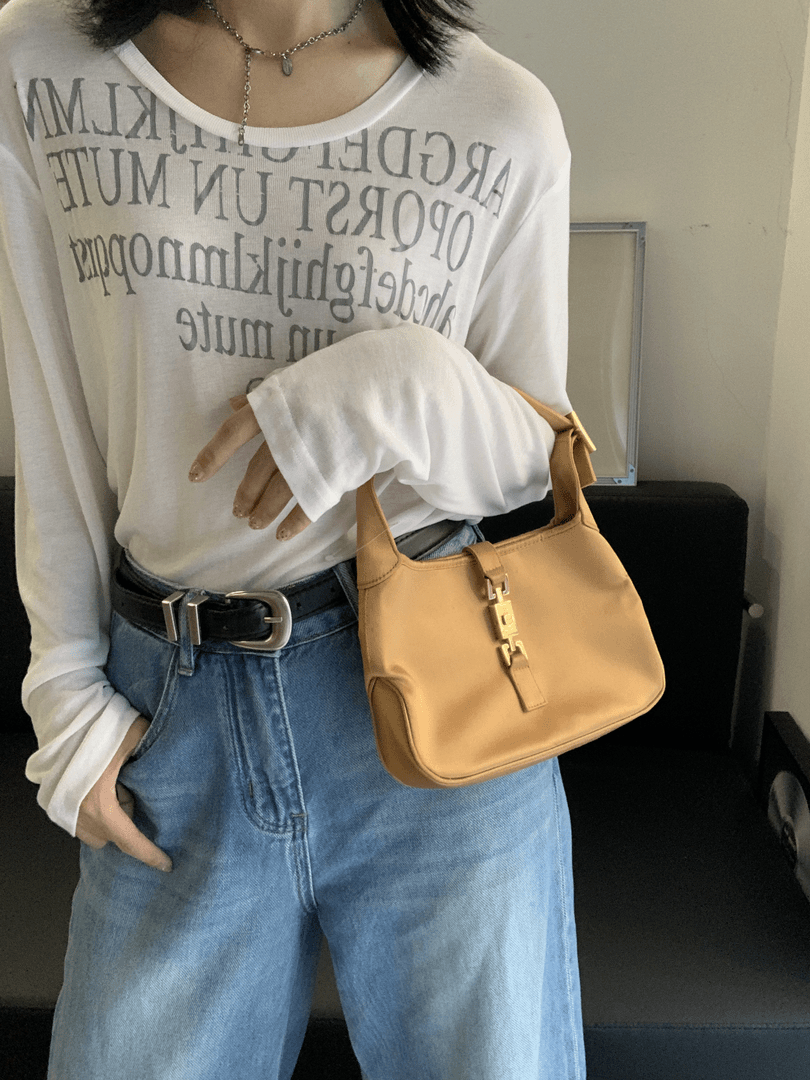 95新 GUCCI/古驰 0缎面金色jackie单肩包