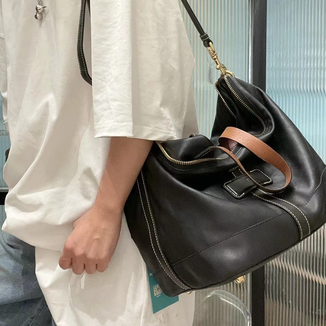 95新 LOEWE/罗意威 2WQ626 黑色拼色骰子手提斜挎包