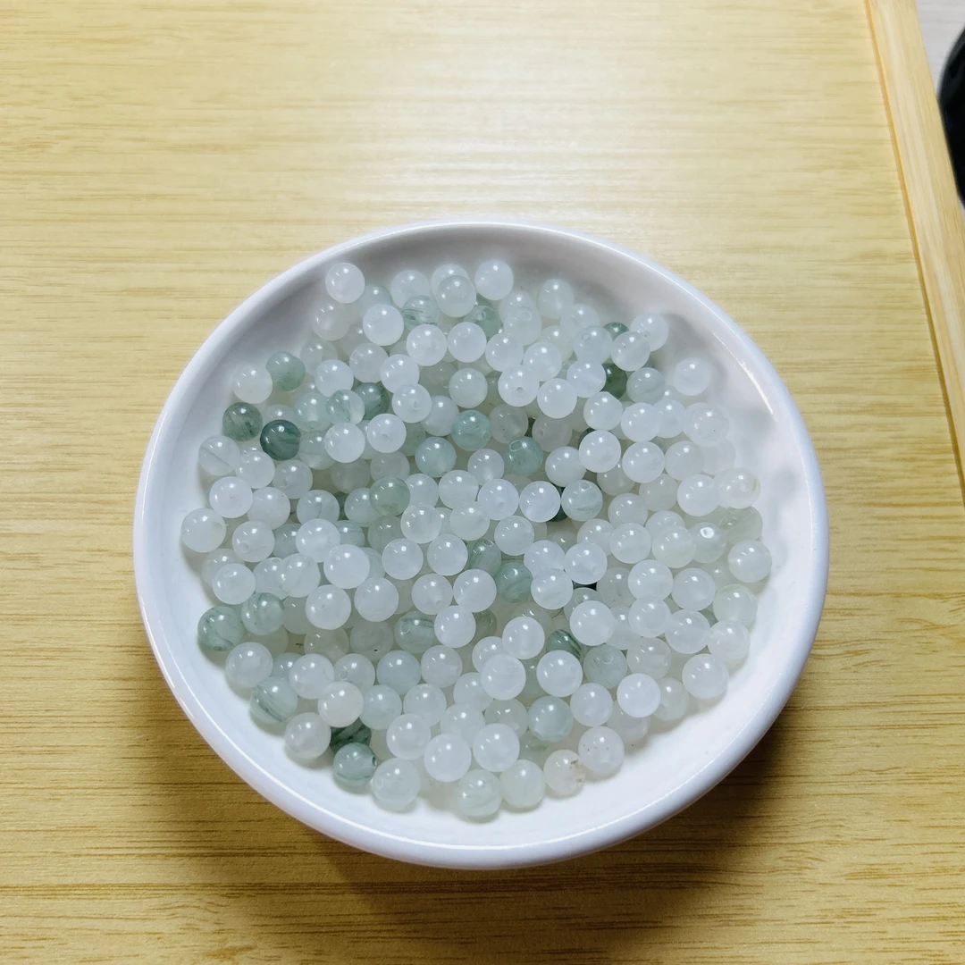 天然天山翠圆珠散珠6mm 50颗（多样性发货）