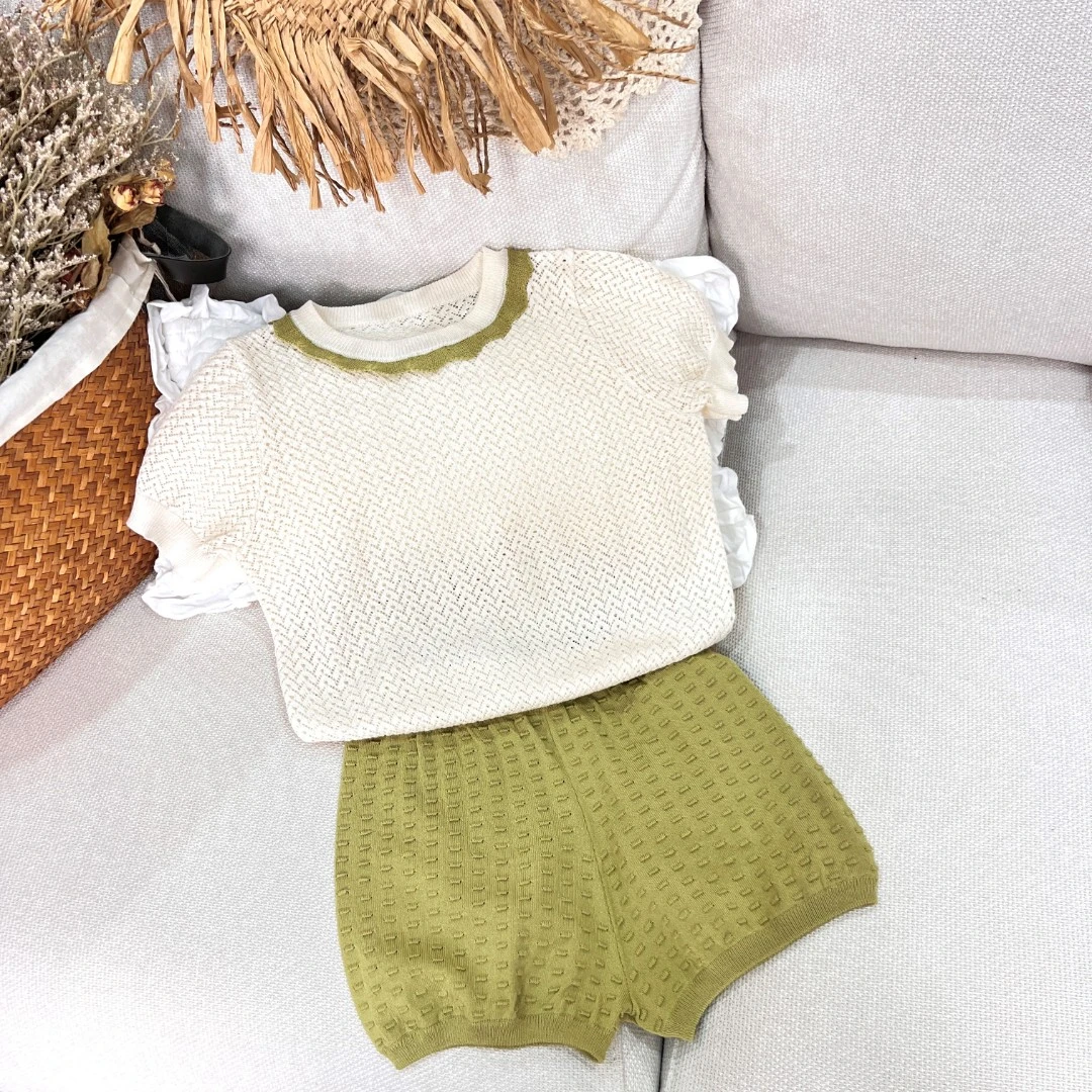 【苏珊】女童夏季新洋气针织上衣裤子熙熙可可MY2336  KZ2336