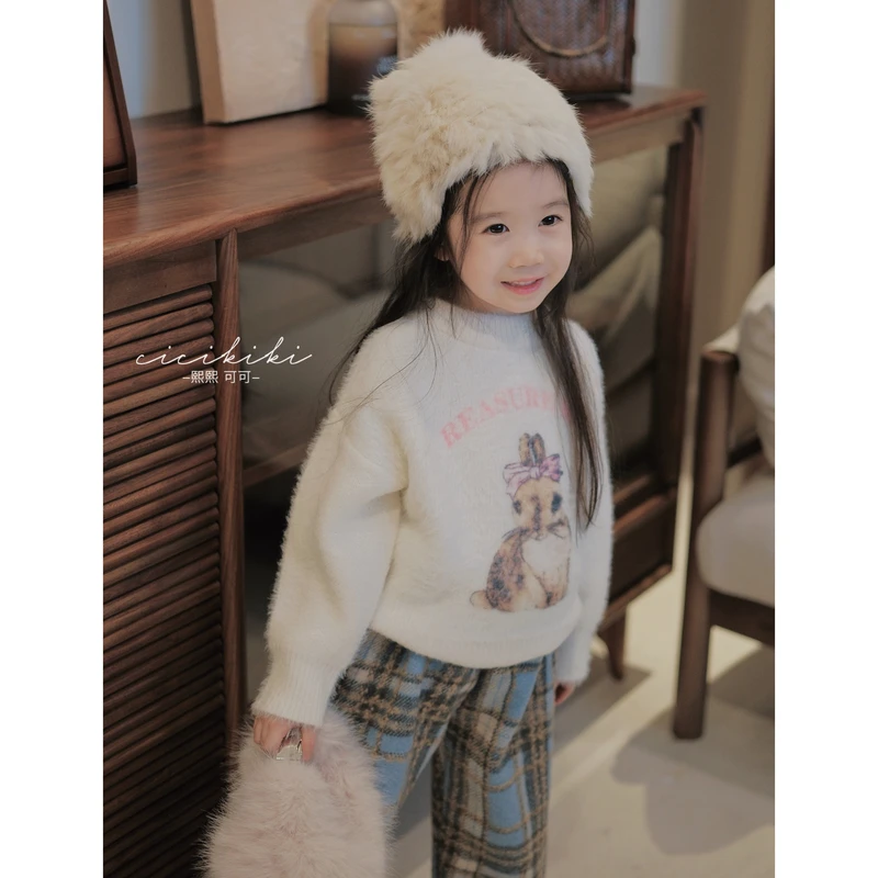 现货【戴安兔】女童童装百搭优雅洋气针织毛衣 熙熙可可MY2471