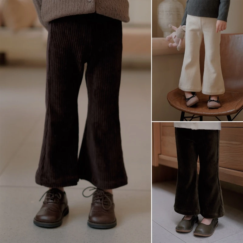 现货【赛琳纳】儿童童装秋冬时尚百搭灯芯绒裤子熙熙可可KZ2491