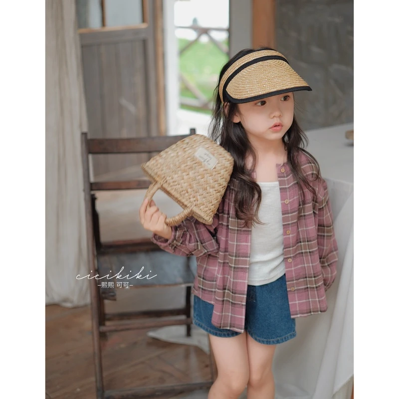 现货【莫吉托】2024女童夏百搭时尚洋气格子亲子外套熙熙可可SY2439