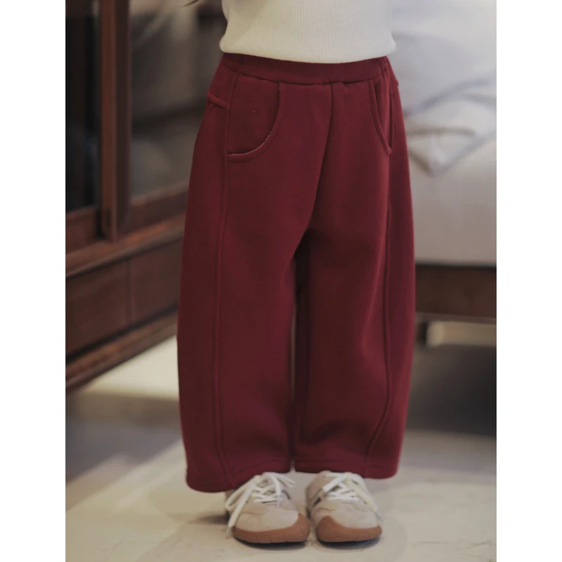 加绒【乔莉】现货女童长裤秋冬宽松百搭休闲裤子熙熙可KZ24135