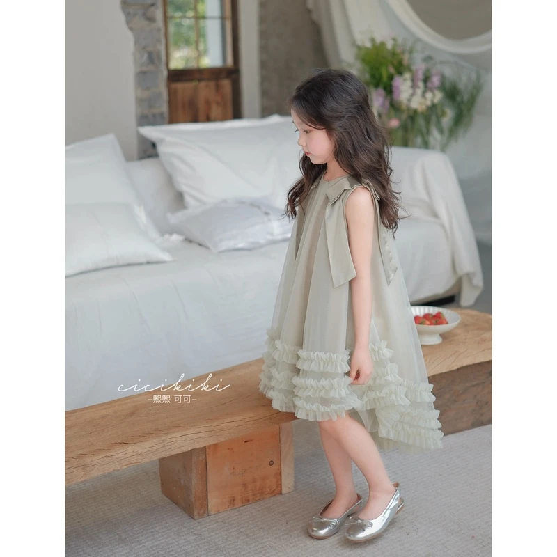 现货【薄荷曼波】时尚气质法式甜美夏款儿童连衣裙熙熙可可LYQ2422