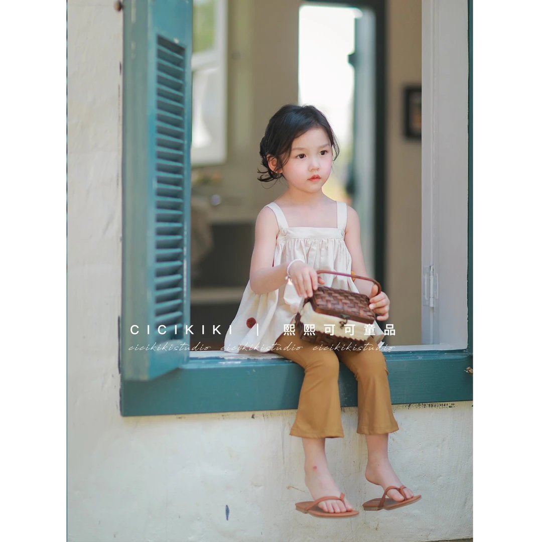 现货【念念不忘】女童夏季新款森系复古洋气吊带衫熙熙可可SY2306