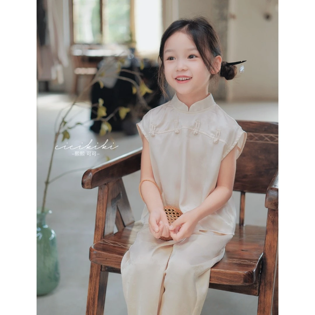 现货【明月】女童夏款韩版儿童古风汉服背心无袖熙熙可可BX2425