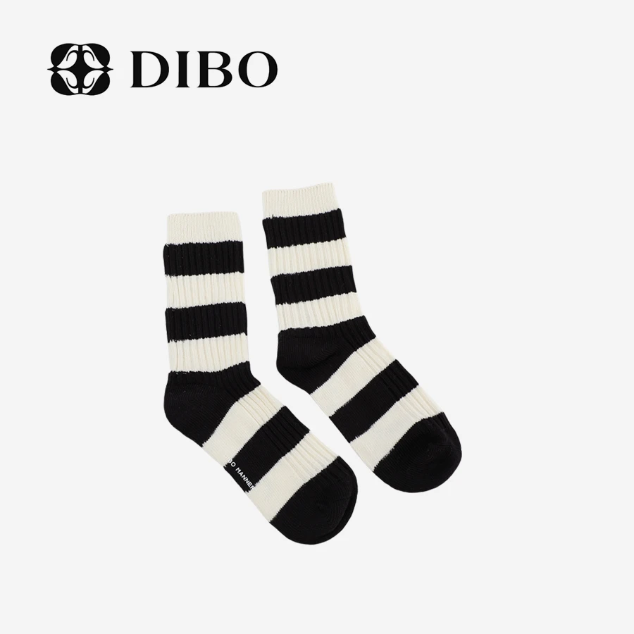 DIBO碲铂 品牌定制黑白条纹袜