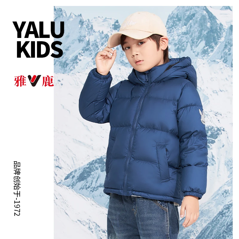 ZJ雅鹿男女童加厚短款羽绒服儿童冬季新款面包服中大童宝宝外套潮