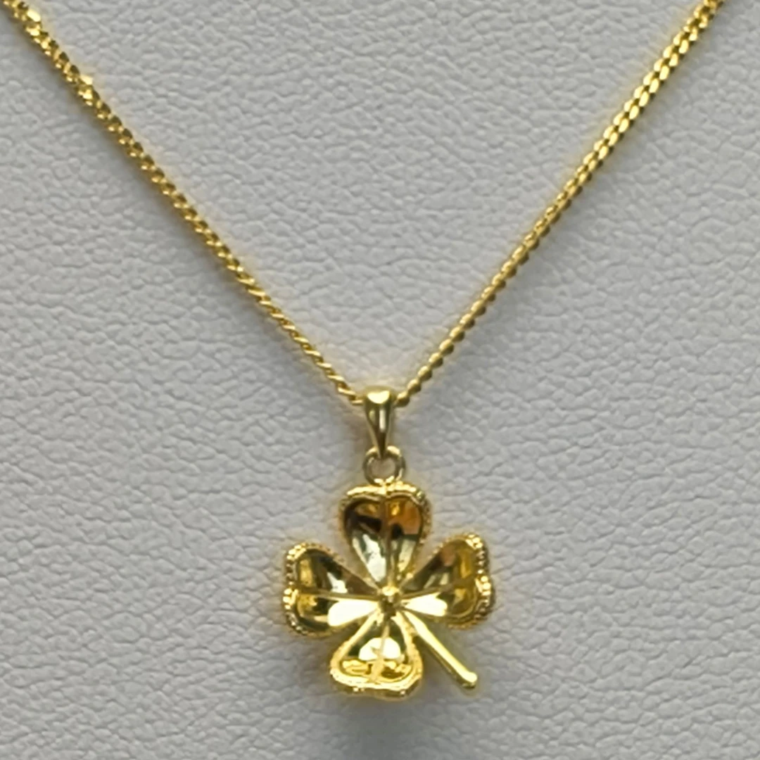 坠链均925银 925银小众百搭简约气质四叶草项链