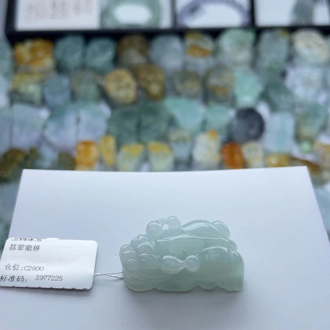 翡翠颈饰未镶嵌貔貅