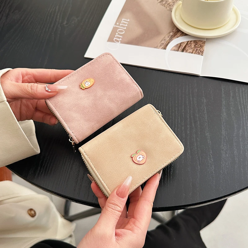 磨砂卡包女式2024新款可爱卡通多卡位银行卡套驾驶证件零钱拉链包