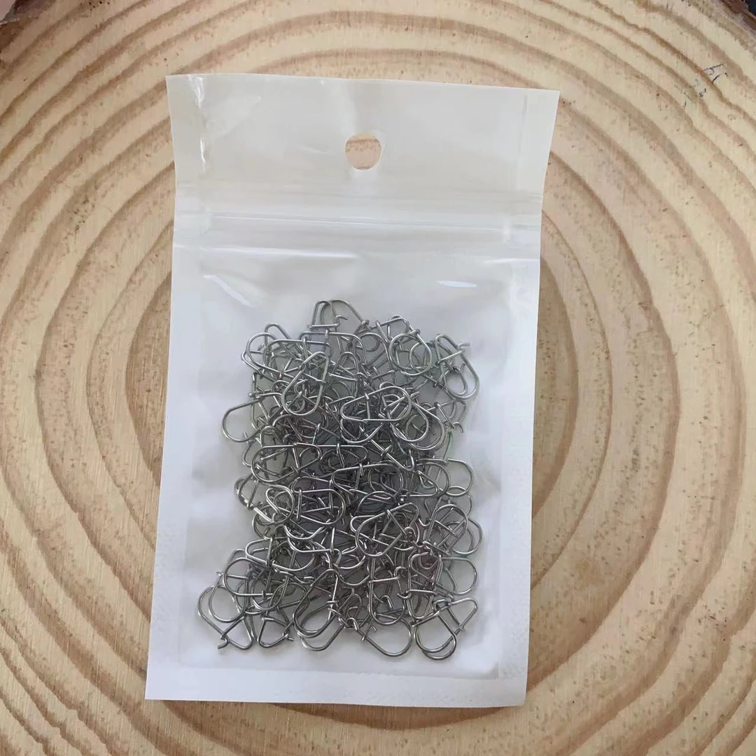 葫芦别针 100个装 路亚鱼饵小配件连接器独立包装