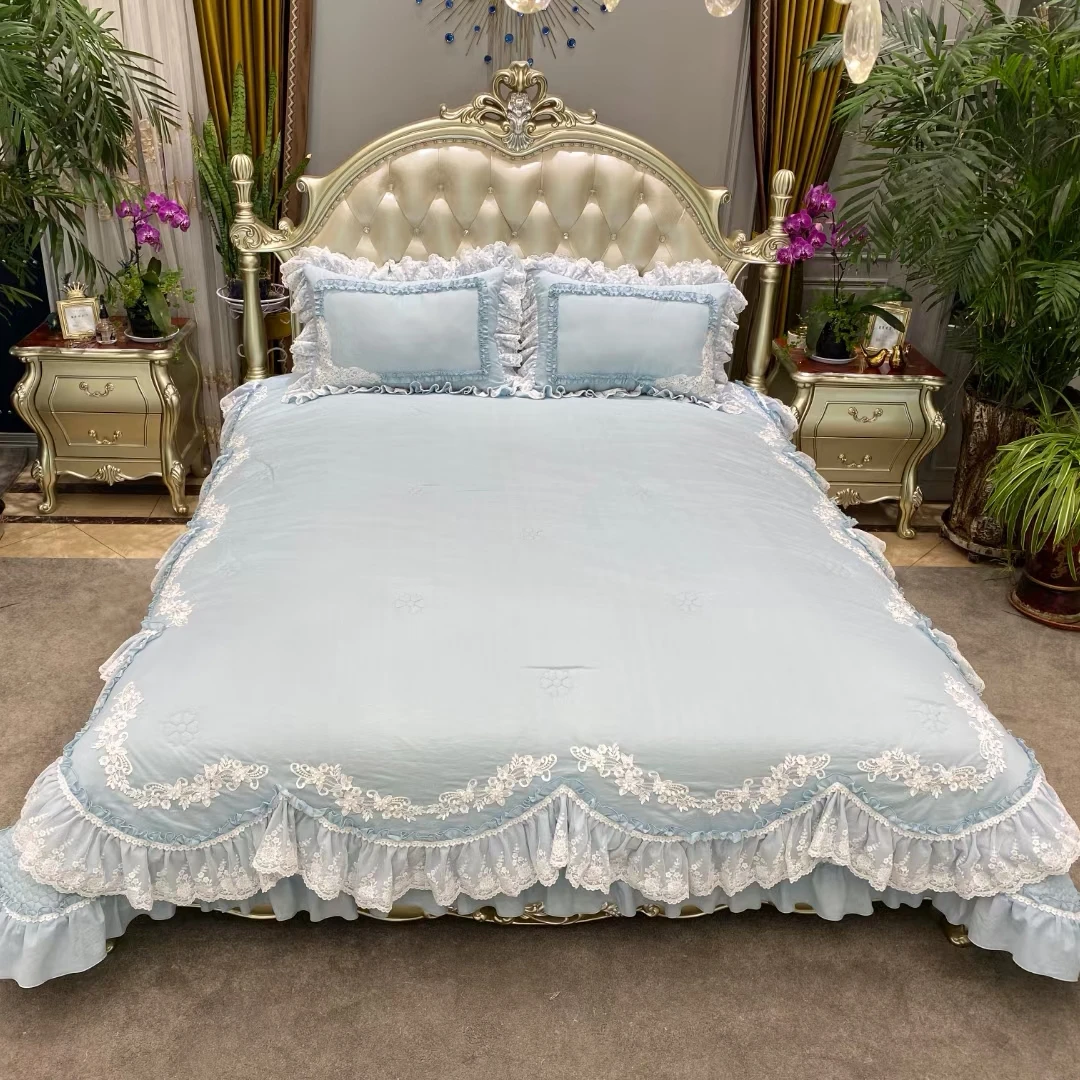 【居家好物】韩秀纺♻️花的嫁纱款纯棉四件套（可加被芯）