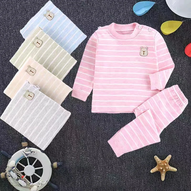儿童秋衣裤套装男女童纯棉内衣彩棉秋冬套装中小童睡衣家居服保暖