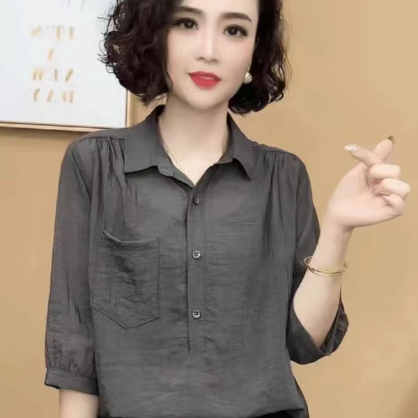 衬衫上衣显瘦洋气时尚夏季宽松小衬衫上衣显瘦洋气时尚夏季款式