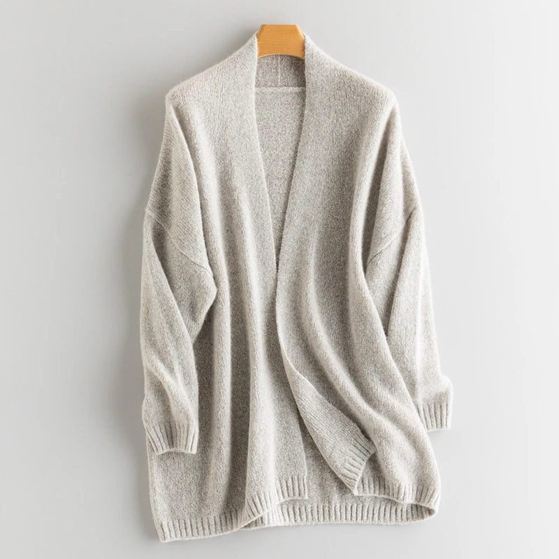 2024新款特种纱山羊绒休闲阔版开衫