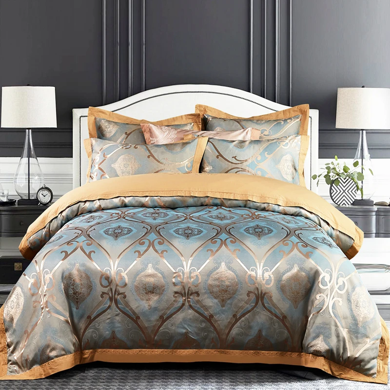 全棉纯棉贡缎提花四件套-MO KA