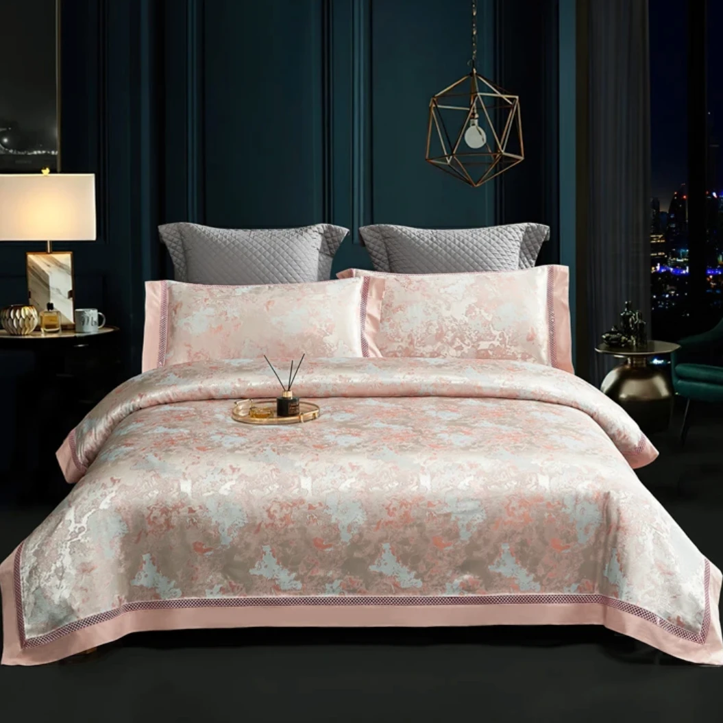 轻奢欧式全棉纯棉重磅高精密私人定制四件套-山海情