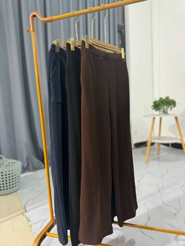 Kk.2356秋季新品时尚气质口袋染色弹力休闲裤